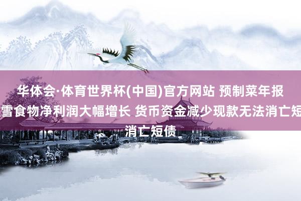 华体会·体育世界杯(中国)官方网站 预制菜年报|春雪食物净利润大幅增长 货币资金减少现款无法消亡短债