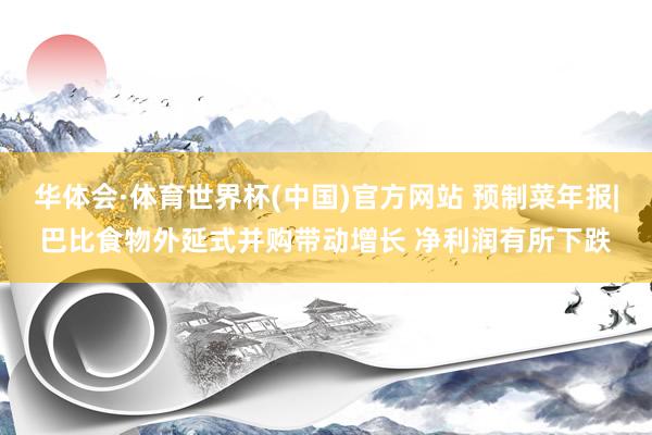 华体会·体育世界杯(中国)官方网站 预制菜年报|巴比食物外延式并购带动增长 净利润有所下跌
