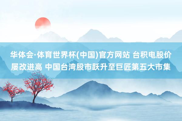 华体会·体育世界杯(中国)官方网站 台积电股价屡改进高 中国台湾股市跃升至巨匠第五大市集