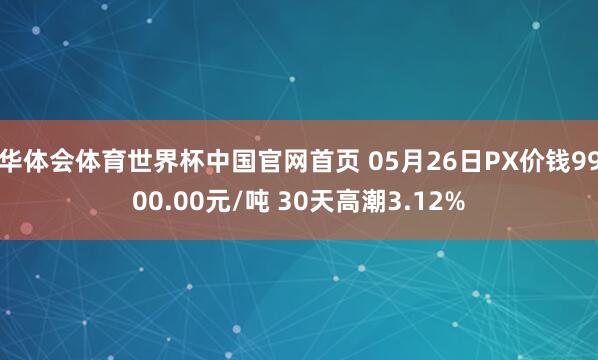 华体会体育世界杯中国官网首页 05月26日PX价钱9900.00元/吨 30天高潮3.12%