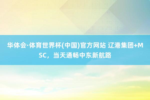 华体会·体育世界杯(中国)官方网站 辽港集团+MSC，当天通畅中东新航路