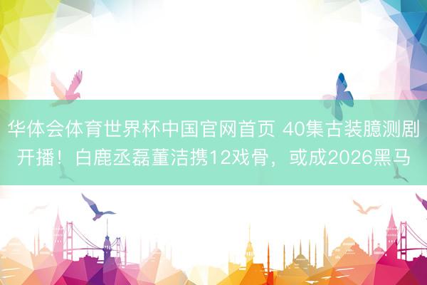 华体会体育世界杯中国官网首页 40集古装臆测剧开播！白鹿丞磊董洁携12戏骨，或成2026黑马